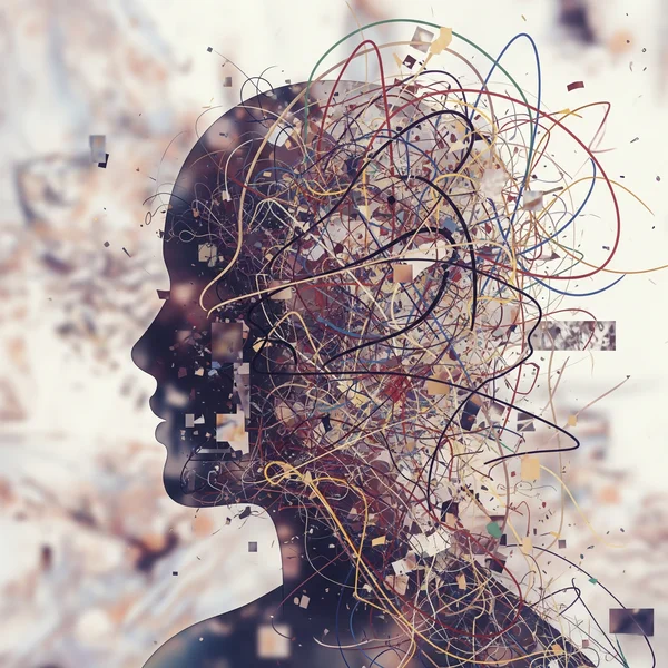 Abstract image symbolizing emotional blindness in alexithymia
