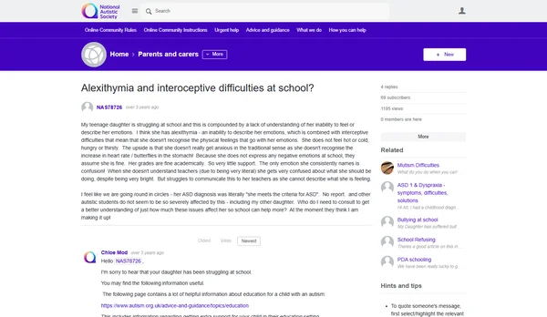 Alexithymia and Interoceptive Difficulties - Autism Community