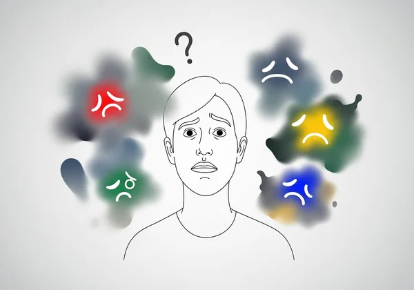 Person confused, trying to identify emotions