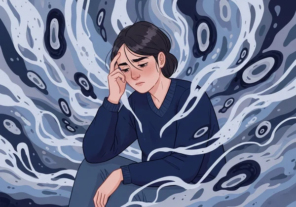 Person confused by their own anxiety symptoms