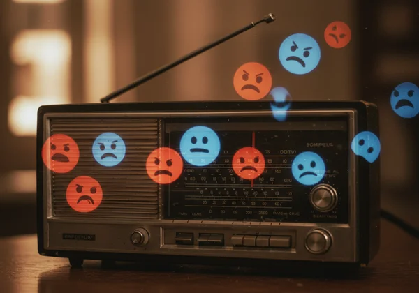 Radio with static, symbolizing emotional processing difficulty