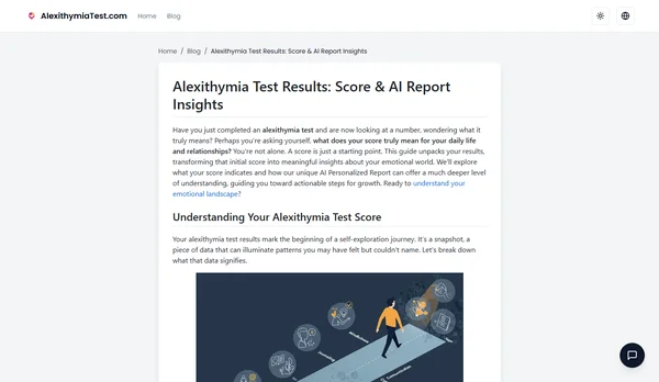 ผลการทดสอบภาวะ Alexithymia: คะแนนและข้อมูลเชิงลึกจากรายงาน AI