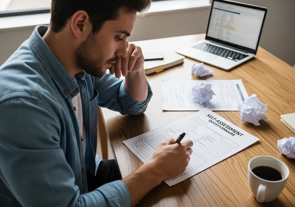 Person completing self assessment form